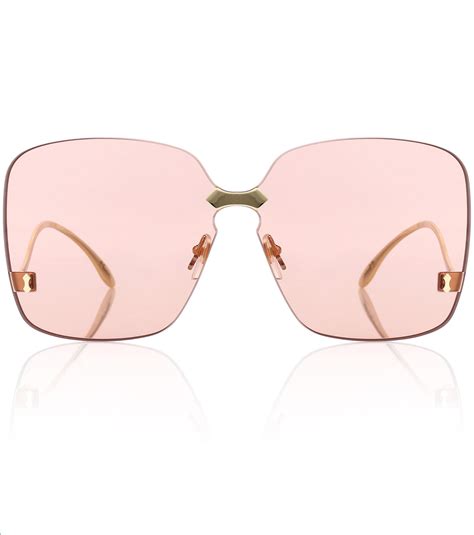 gucci sunglasses pink sale|pink rimless sunglasses.